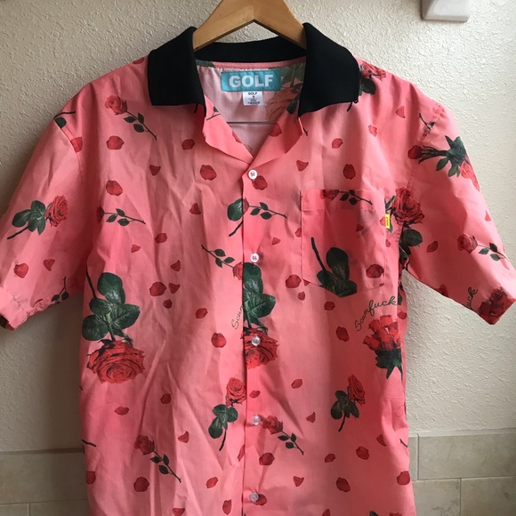 Scum Fuck Flower Boy Button Up Cream GOLF Scum Fuck Flower